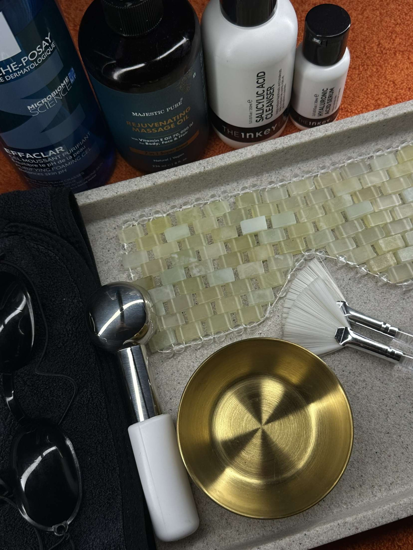 Professional skincare products and facial tools